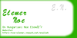 elemer noe business card